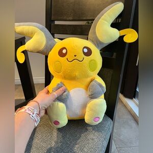 Pokemon Yellow and Gray Raichu Plush